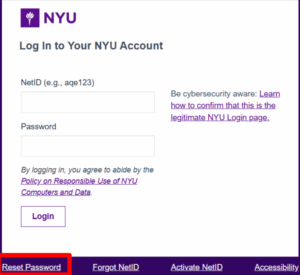 NYUHome Login