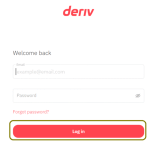 deriv login.
