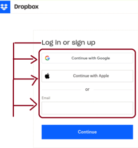 dropbox login