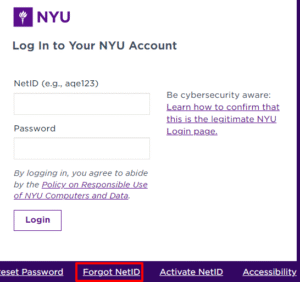 nyuhome login